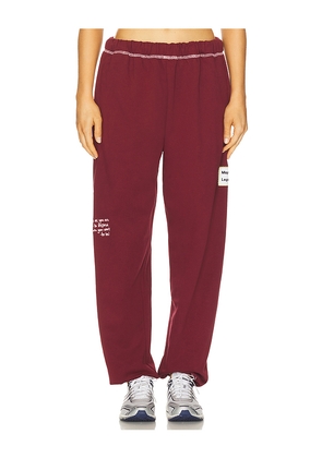 The Mayfair Group Legacy Sweatpant in Burgundy. Size L/XL. Also in M/L, S/M, XS.