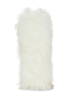 Paris Texas Furry Stiletto Boot in White. Size 36.5. Also in 37, 37.5, 38, 38.5, 39.