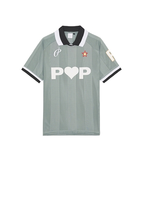 Pop Trading Company Sportif Short Sleeve Shirt in Blue. Size L. Also in M.