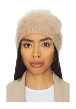 Rag & Bone Jada Brushed Cashmere Beanie in Beige.