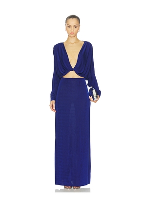 SEROYA Morgan Dress in Blue. Size M. Also in XXS, XS, S.