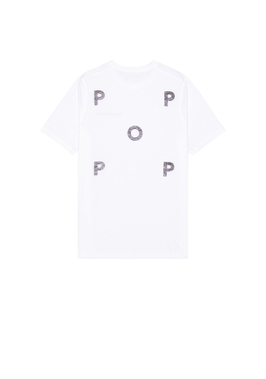 Pop Trading Company Inside Logo T-Shirt in White. Size L. Also in S, M, XL/1X.