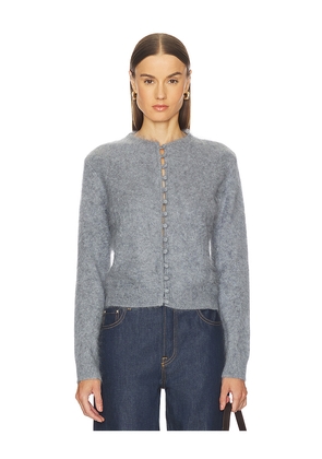 Rag & Bone Jada Brushed Cashmere Cardi in Light Grey. Size L. Also in M.