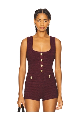 retrofete Nella Top in Burgundy. Size L. Also in S, M, XL.