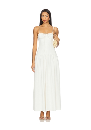 SNDYS Lelessa Maxi Dress in Cream. Size L. Also in XS, S, M, XL, XXL.
