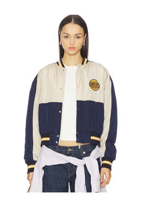 Terez x REVOLVE Knicks Crop Bomber in Cream. Size L. Also in S, XS, XXS.