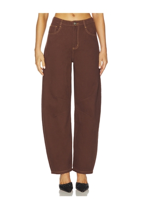 SNDYS Lex Barrel in Chocolate. Size L. Also in XXS, XS, S, M, XL.