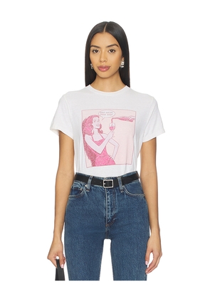 RE/DONE Drink Wine Classic Tee in White. Size M. Also in XS, S, XXL/2X.