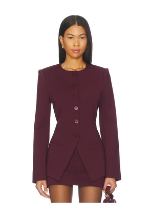 SEROYA Susanna Blazer in Wine. Size L. Also in XXS, S, M.
