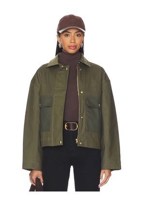 Rag & Bone Nonie 2-1 Cotton Jacket in Olive. Size L. Also in XS, S, M.