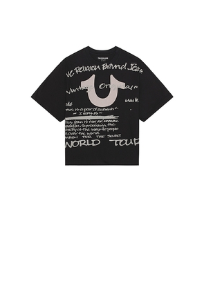 True Religion Script Boxy Tee in Black. Size L. Also in M.