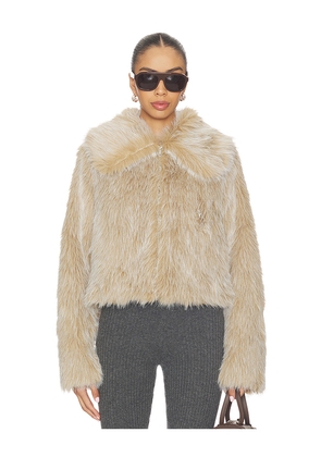 Show Me Your Mumu Park City Jacket in Brown. Size L. Also in XS, S, M, XL, XXL.