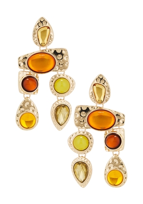 petit moments Multi Stone Earrings in Orange.
