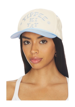 Sendero Provisions Co. Yippee Ki Yay Trucker Hat in Cream.