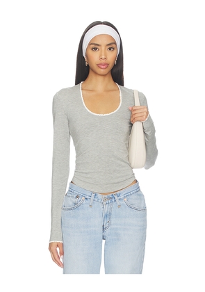 The Line by K Nero Top in Light Grey. Size L. Also in XS, S, M.