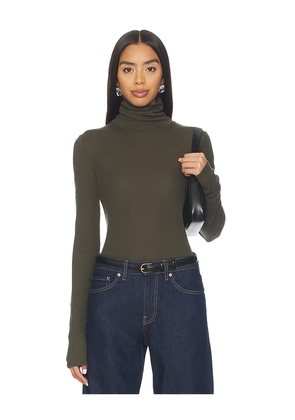 SAMSOE SAMSOE Sasonnet Long Sleeve Turtleneck in Dark Green. Size L. Also in M.