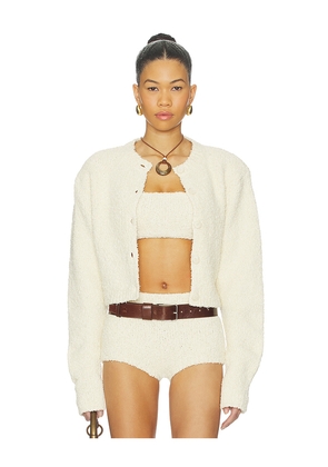 SIR. Tropicana Cardigan in Cream. Size M. Also in XS, S.