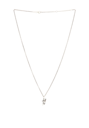Serge de Nimes Cherub Necklace in Metallic Silver.