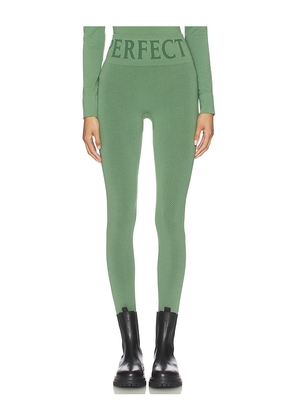 Perfect Moment Perfect Thermal Legging in Green. Size L. Also in XS, S, M, XL.