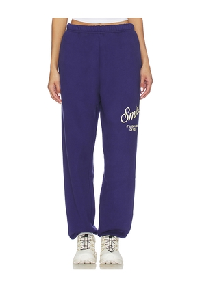 The Mayfair Group Smile Sweatpants in Purple. Size L/XL. Also in M/L, S/M, XS.
