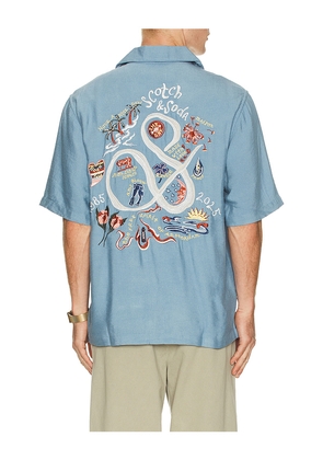 Scotch & Soda The 40th Anniversary Relaxed Fit Shirt in Navy. Size L. Also in M, S, XL/1X.