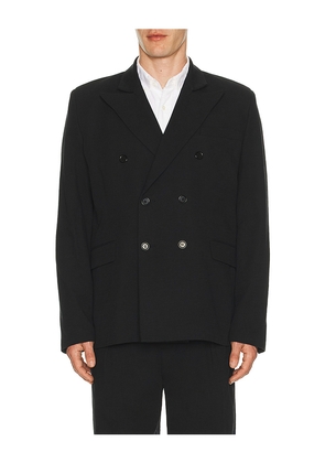 Palmes Double Breasted Blazer in Black. Size 48. Also in 50, 52.