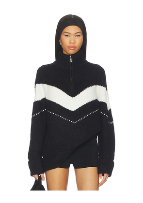 PISTOLA Arden Chevron Color Block Sweater in Black. Size L. Also in M, S, XS.