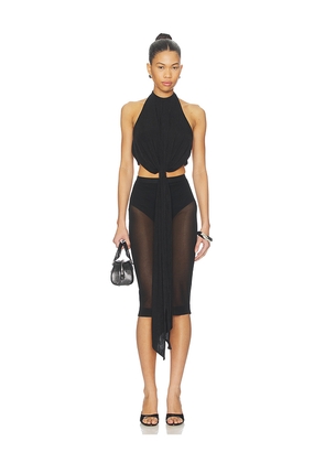 SEROYA Laura Top in Black. Size L. Also in XS, S, M.