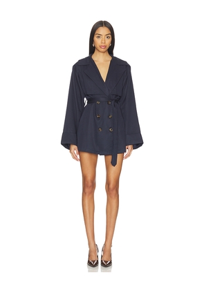 SNDYS x REVOLVE Verina Mini Trench Jacket in Navy. Size M. Also in S.