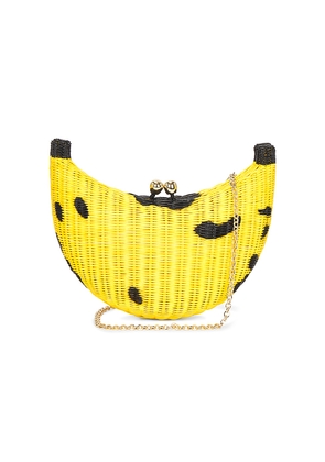 Serpui x REVOLVE X Revolve Tropical Banana Clutch in Yellow.