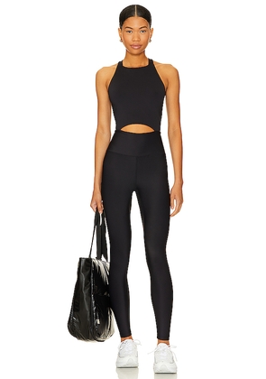 YEAR OF OURS Recycled Cut Out Onesie in Black. Size L. Also in XS, M, XL.