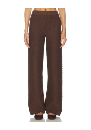 Tularosa Marcella Rib Pant in Chocolate. Size L. Also in XS, XXS, S, M.