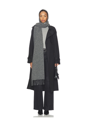 Rag & Bone Amy Hooded Scarf in Charcoal.