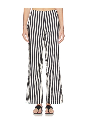 SIMONMILLER Pia Poplin Pant in Black,White. Size 10. Also in 2, 4, 6, 8.