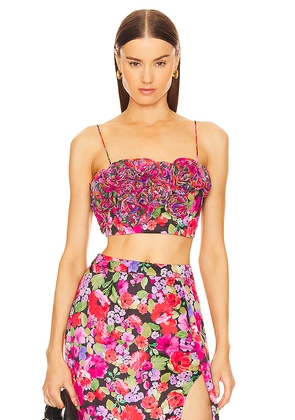 AMUR Sylvie Crop Top in Multi. Size 00. Also in 12.