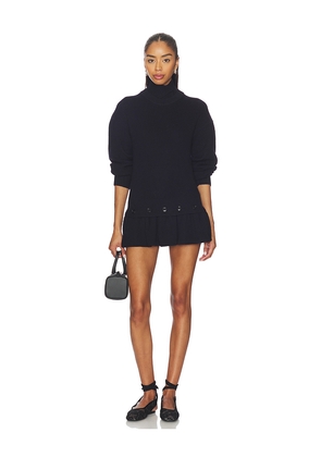 ROKH Detachable Peplum Knit in Navy. Size L. Also in XS, S, M.