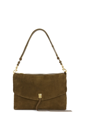 Rebecca Minkoff Darren Lg Top Zip Shoulder Bag in Olive.