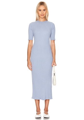 Varley Maeve Knit Midi Dress in Baby Blue. Size M. Also in S, XS.