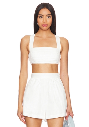 AMUR Carol Crop Top in White. Size 00. Also in 10, 12.