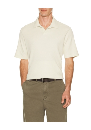 Theory Soft Waffle Short Sleeve Polo in Beige. Size M. Also in XL/1X.