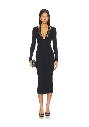 retrofete Lorella Knit Dress in Black. Size L. Also in XS, S, XL.