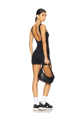 WellBeing + BeingWell Movewell Rhodes Romper in Black. Size L. Also in M, XL.