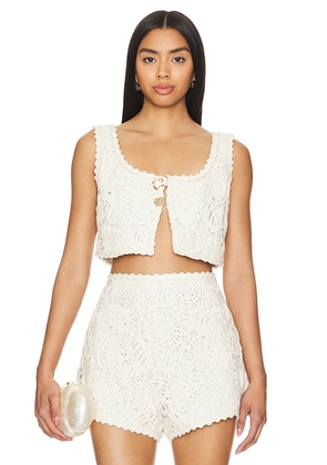 AMUR Aella Crop Top in Ivory. Size 10. Also in 8.