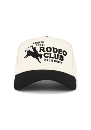 Friday Feelin Rodeo Club Trucker Hat in Cream.