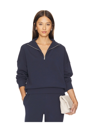 Varley Hawley Half Zip Sweatshirt in Navy. Size L. Also in M, S, XS.