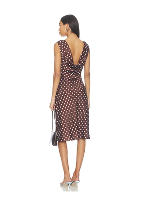 Posse Leo Dress in Chocolate,Blue. Size L. Also in XS, S, M.