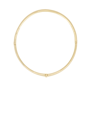 SHASHI Hinge Necklace Cuff in Metallic Gold.