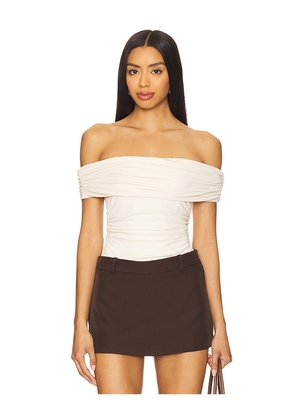 Undress Code Buttercup Bodysuit in Cream. Size L. Also in XS, S, XL.