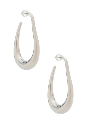 SHASHI in Lucien Hoop in Metallic Silver.