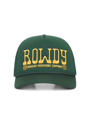 Sendero Provisions Co. Rowdy Trucker Hat in Green.